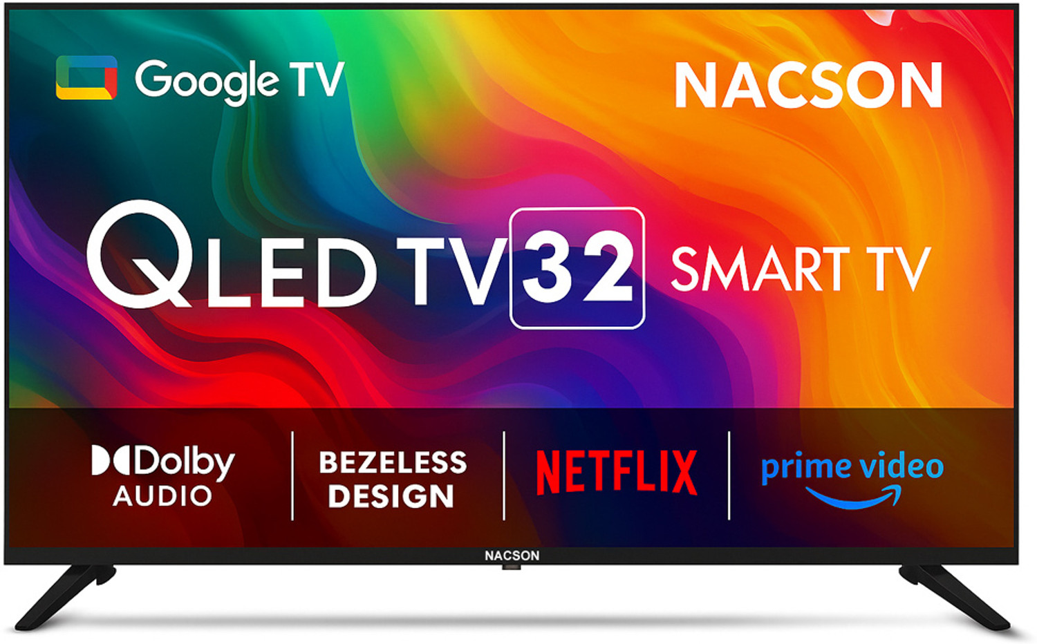 Image of Nacson 80 cm (32 inch) QLED HD Ready Smart Google TV with Free Channel Access to free content