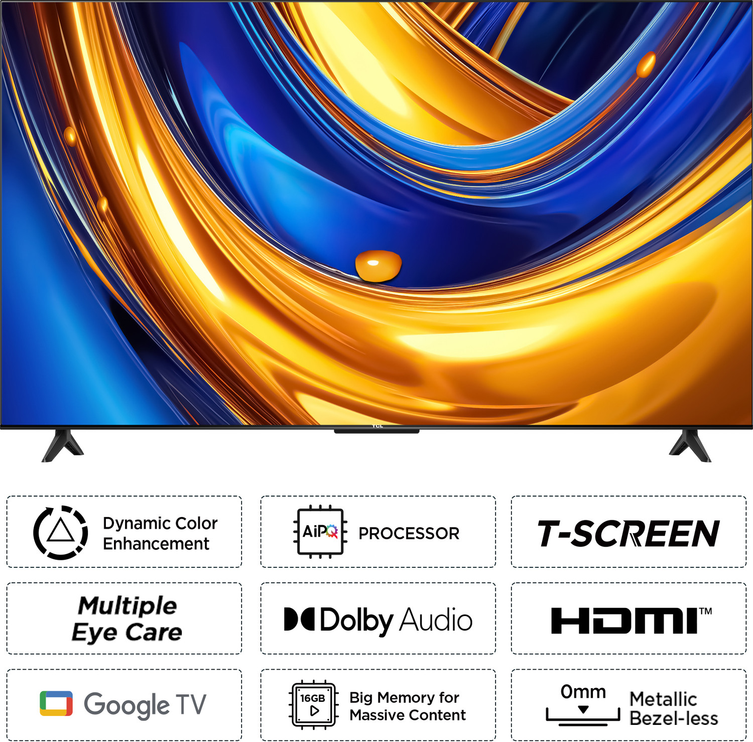 Image of TCL P655 139 cm (55 inch) Ultra HD (4K) LED Smart Google TV with T-Screen, Dynamic Colour Enhancement and Dolby Audio 24W