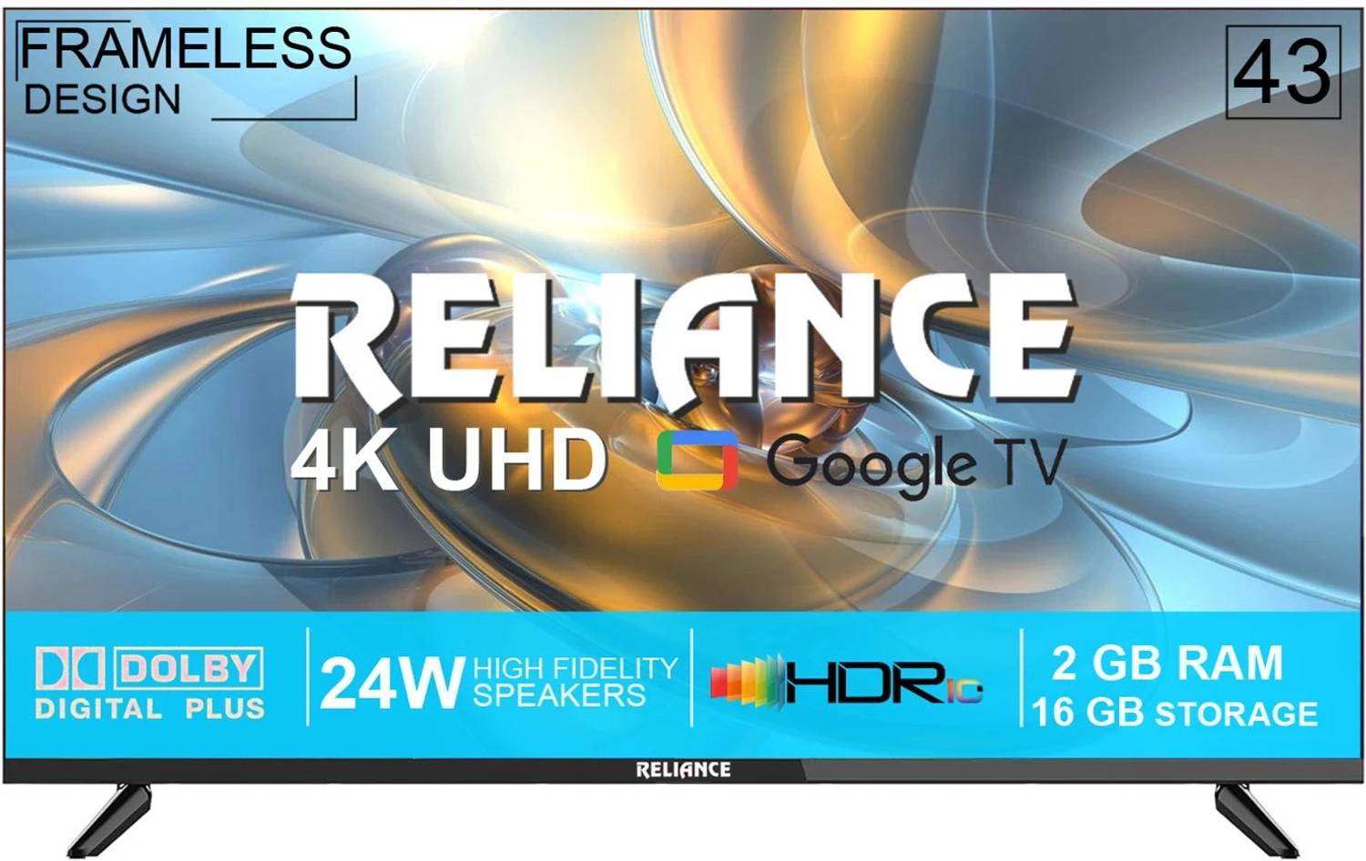 Reliance 109 cm (43 inch) Ultra HD (4K) LED Smart Google TV 2025