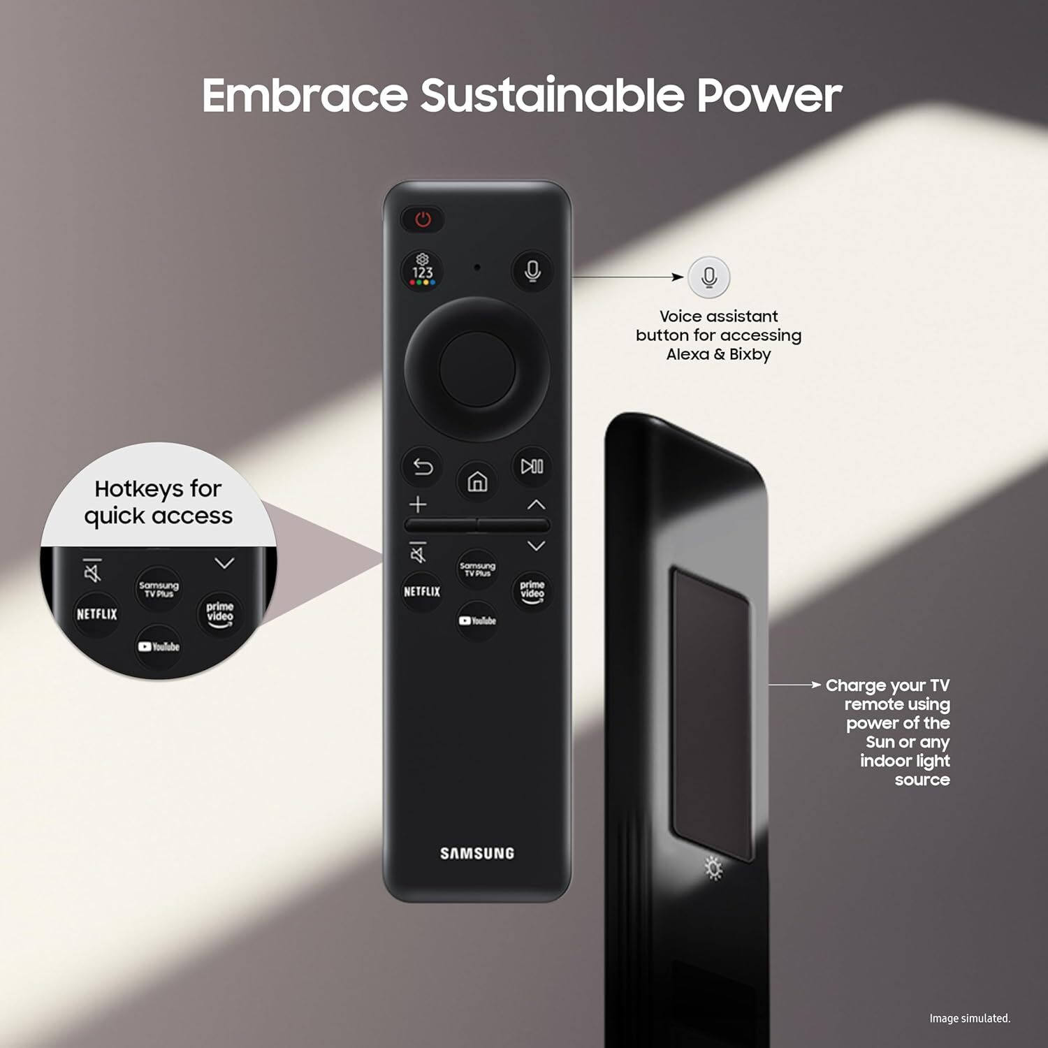 Image of Samsung 139.7 cm (55 inch) QLED Full HD Smart Tizen TV with Smart TV Features : Built-in Voice Assistant | Supported apps: Netflix, Prime Video, YouTube, etc., Screen mirroring, Universal Guide, Media Home, Tap View, Mobile Camera Support, Music Wall, AI Speaker, Easy Setup, App Casting, Wireless DeX, SmartThings, Smart Hub, IoT Sensor, Web Browser