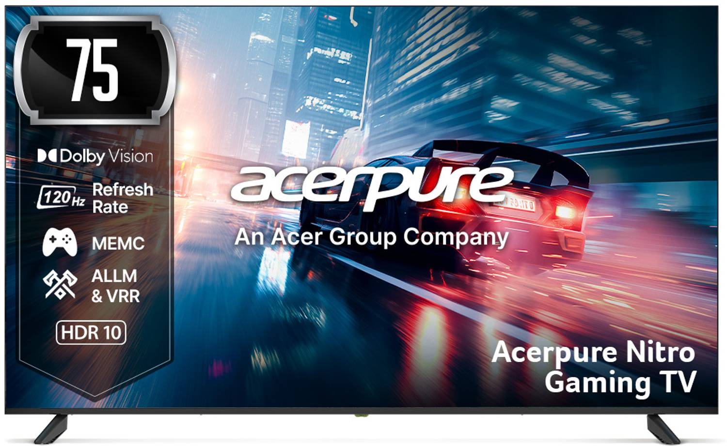 acerpure NITRO 75 inch 4K QLED Smart TV - Image 1