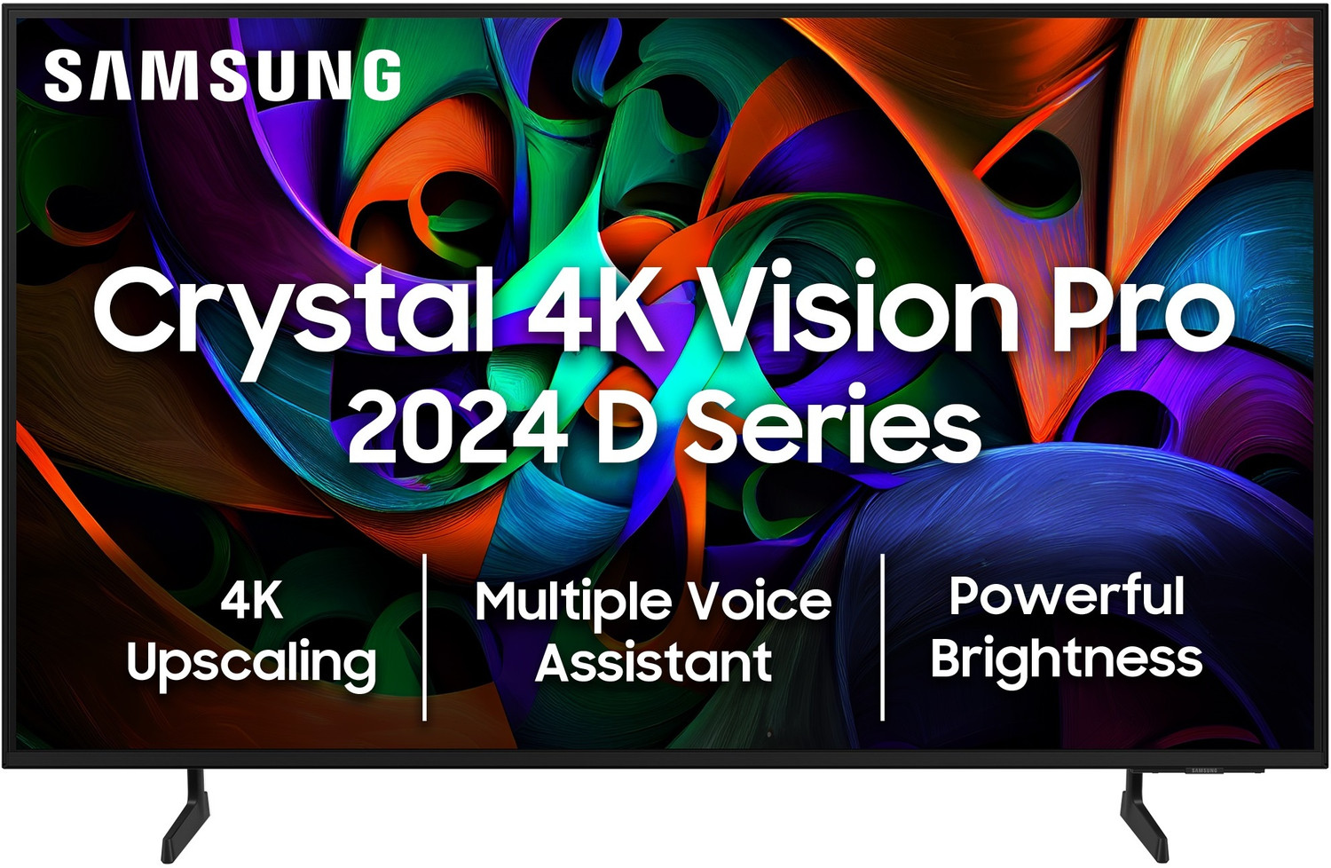 Image of Samsung Crystal 4K Vision Pro 108 cm (43 inch) Ultra HD (4K) LED Smart Tizen TV with Bright Vision | 4K Upscaling | Multiple Voice Assistance Remote | Purcolor | HDR 10+ | Auto Game Mode | Q-Symphony | Knox Security