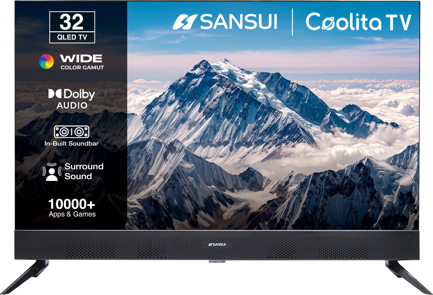 Image of Sansui 80 cm (32 inch) QLED HD Ready Smart Coolita TV with Dolby Audio| Built-in Soundbar| Surround Sound| 60Hz Refresh Rate