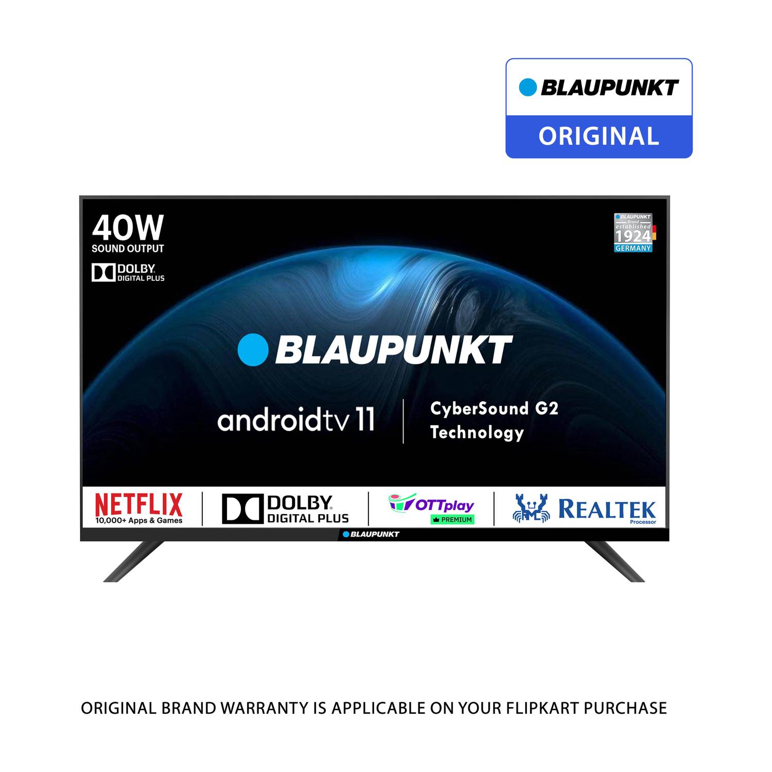 Blaupunkt CyberSound G2 Series 80 cm (32 inch) HD Ready LED Smart Android TV 2023 Edition with Dolby Digital Plus & 40 W Sound Output