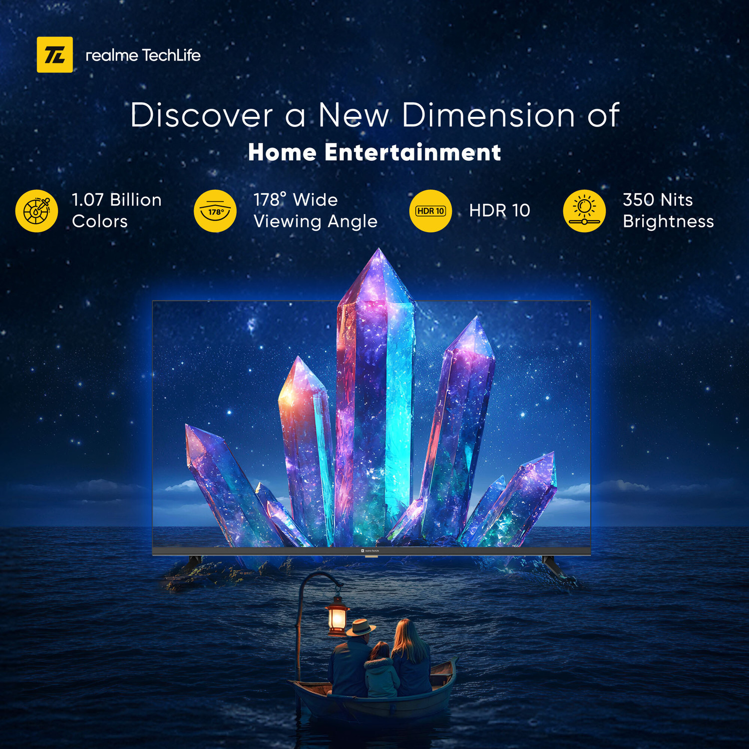 Image of realme TechLife 108 cm (43 inch) Ultra HD (4K) LED Smart Google TV 2026 Edition