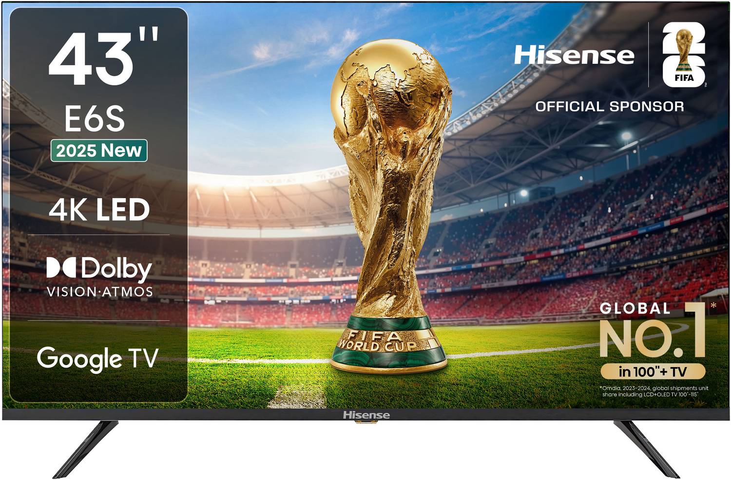 Hisense 108 cm (43 inch) Ultra HD (4K) LED Smart Google TV (43E6S