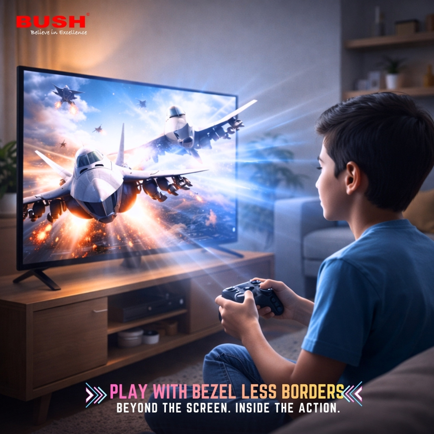 Image of Bush 109 cm (43 inch) Ultra HD (4K) LED Smart Android Based TV