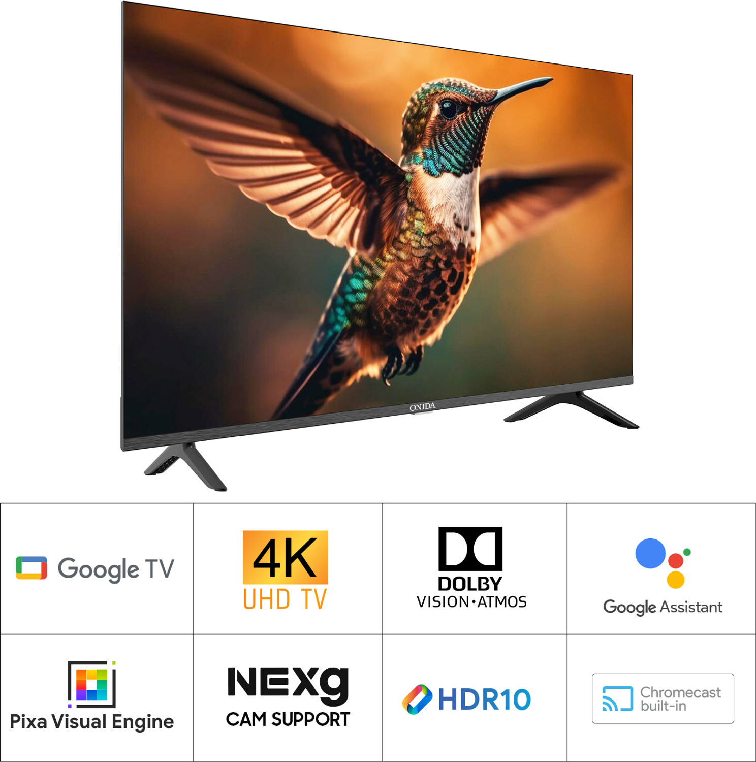 Image of ONIDA NEXg 139 cm (55 inch) Ultra HD (4K) LED Smart Google TV with Dolby Atmos Vision & HDR10