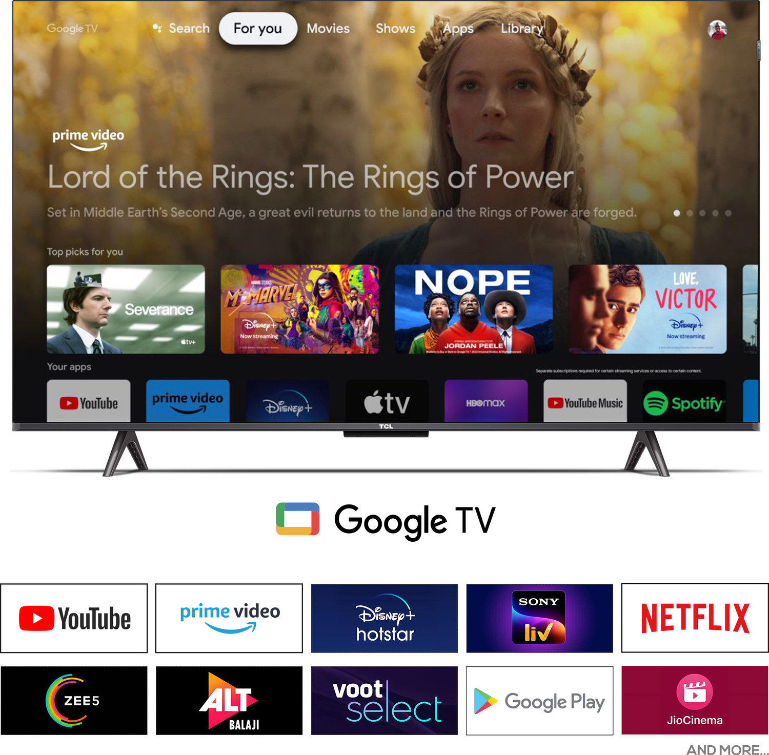 Image of TCL C655 108 cm (43 inch) QLED Ultra HD (4K) Smart Google TV with T-SCREEN |Dolby Vision-Atmos | Hands-Free Voice Control