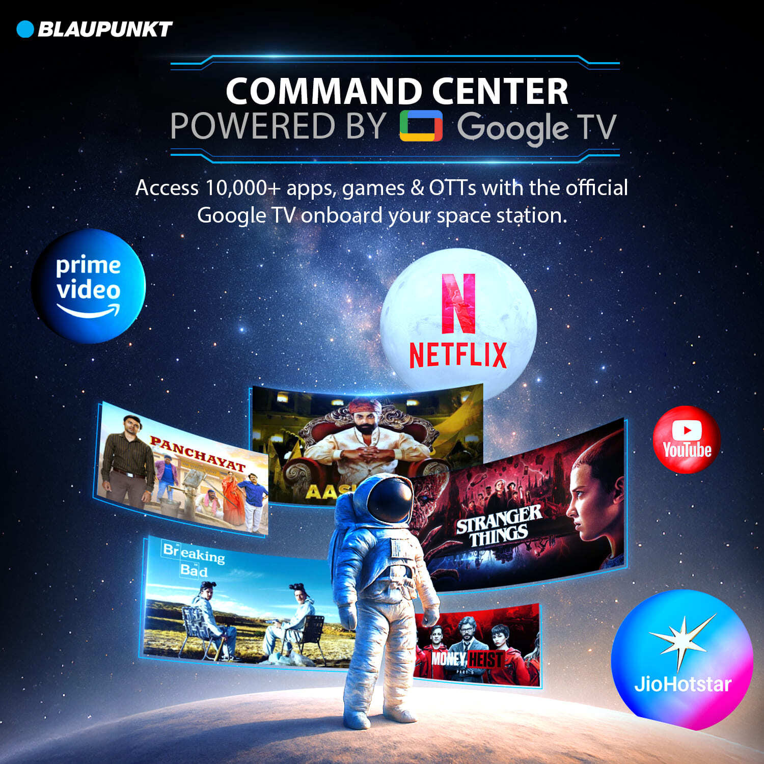Image of Blaupunkt Quantum Dot 126 cm (50 inch) QLED Ultra HD (4K) Smart Google TV with Dolby Atmos 50 Watts Sound Output AI Smooth Motion Rate HDR 10 with WCG Google Assistant