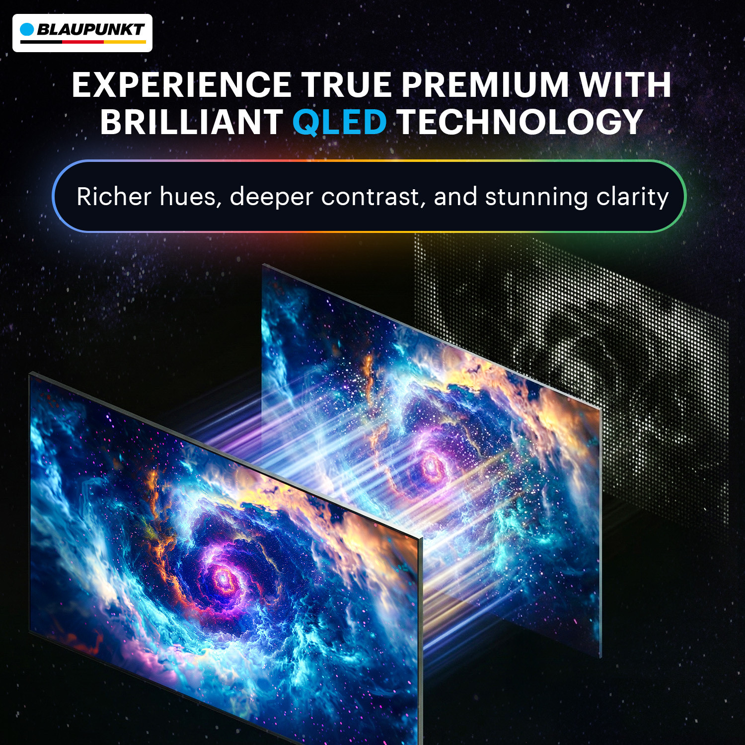 Image of Blaupunkt 80 cm (32 inch) QLED HD Ready Smart Google TV 2026 Edition with Google Voice Assistant Remote Control 48 Watt Sound Output Dolby Sound 600+ Live Channels Digital Tuner Eye Care Technology 10000+ Apps & Games Bezel Less Design Chromecast