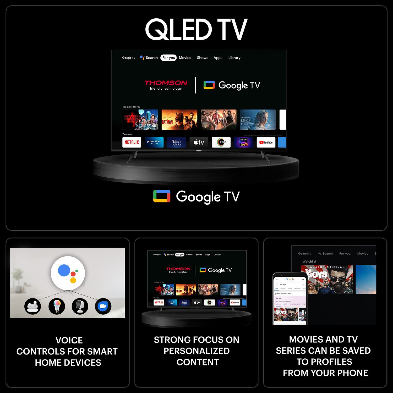 Image of Thomson Phoenix 108 cm (43 inch) QLED Ultra HD (4K) Smart Google TV