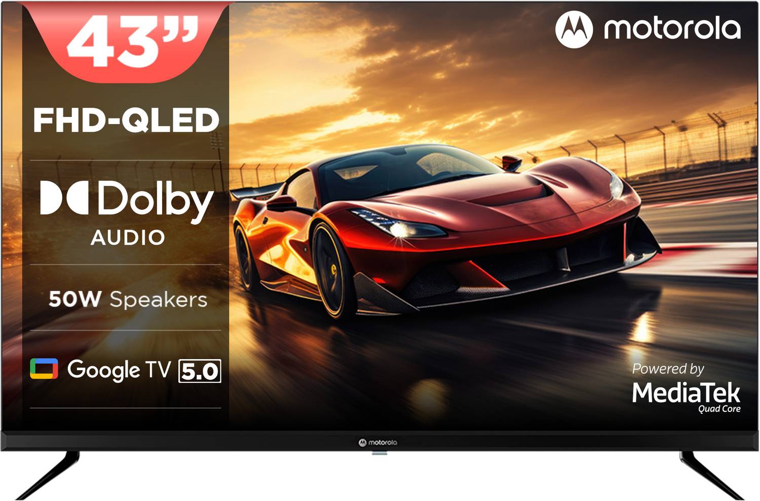 MOTOROLA 109 cm (43 inch) QLED Full HD Smart Google TV 2026 Edition