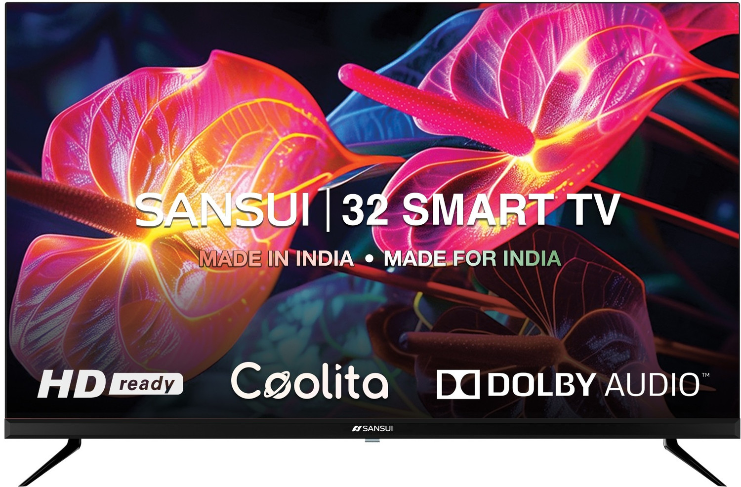 Image of Sansui 80 cm (32 inch) HD Ready LED Smart Coolita TV with Dolby Audio | Surround Sound | A+ Panel | 16.7 Million Colors | Wi-Fi Enabled | 60Hz Refresh Rate