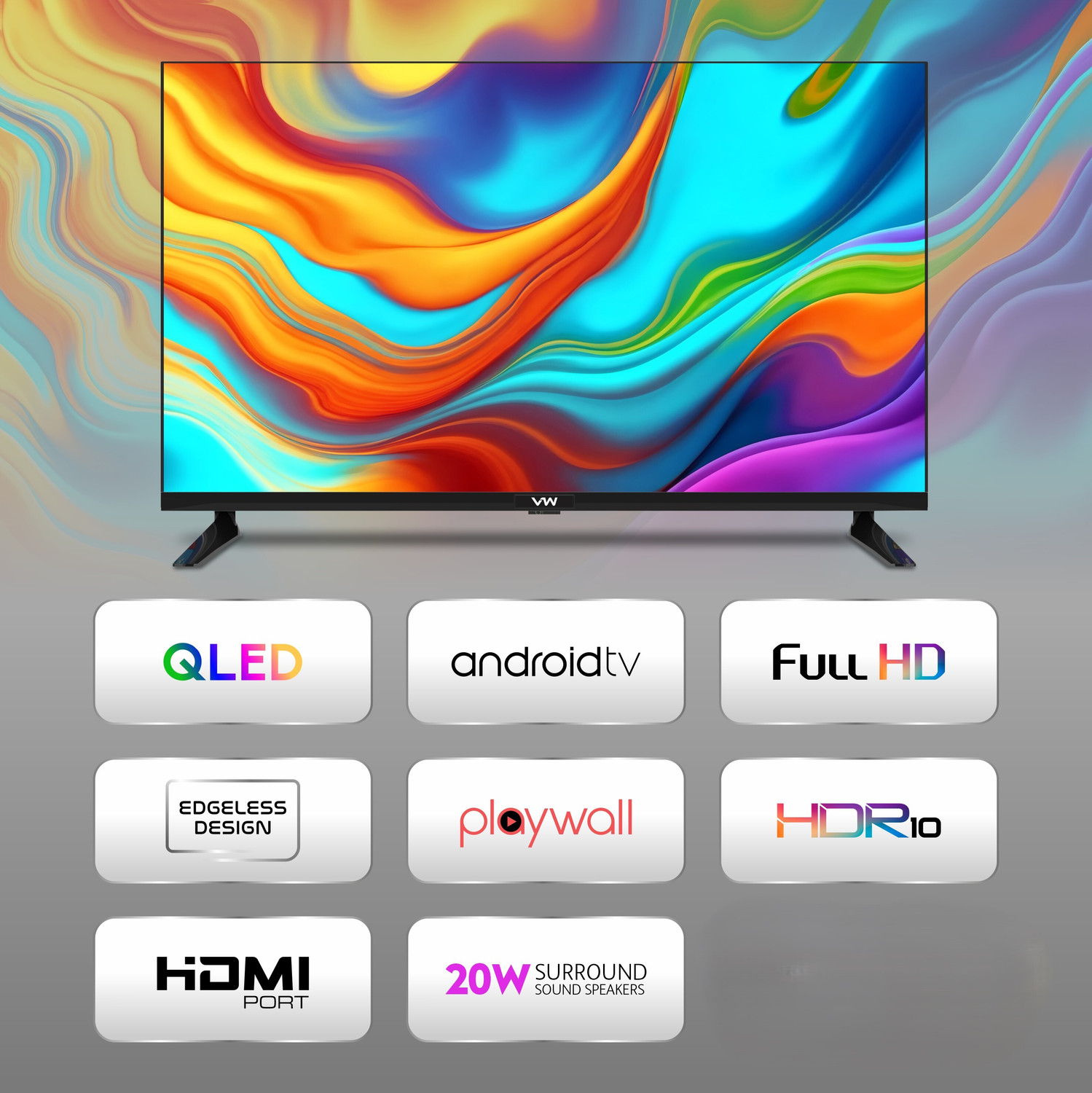 Image of VW 109 cm (43 inch) QLED Full HD Smart Android TV