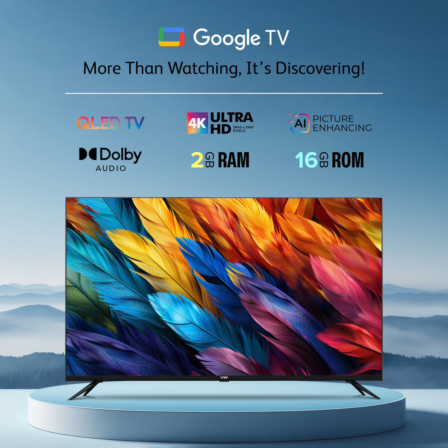 Image of VW Pro Series 189 cm (75 inch) QLED Ultra HD (4K) Smart Google TV 2025 Edition