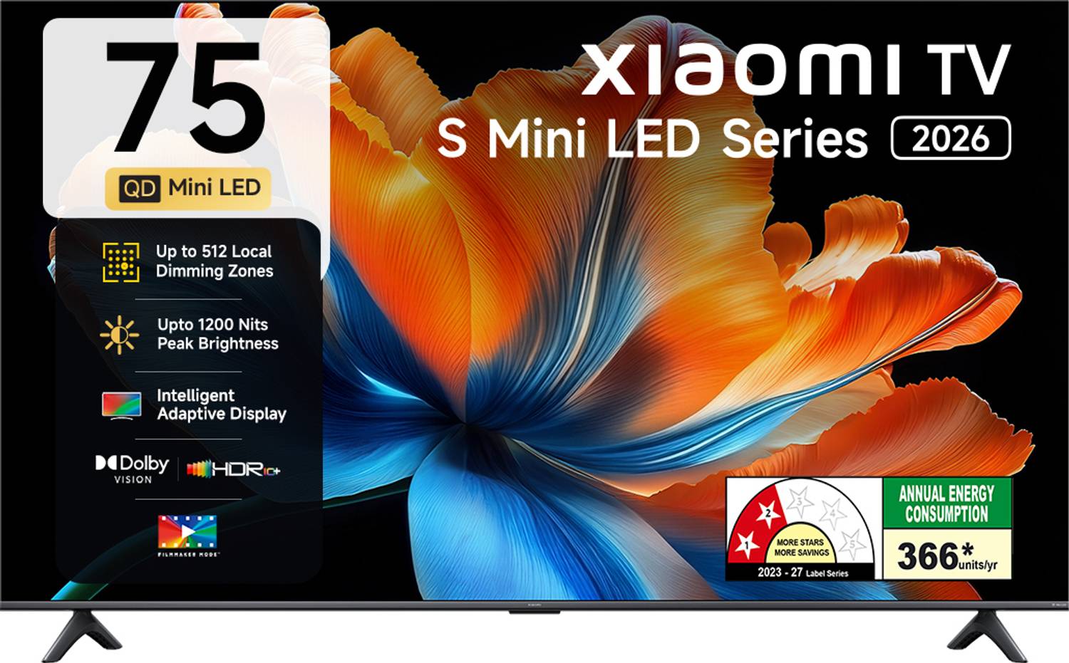 XIAOMI S Series 189.23 cm (75 inch) Ultra HD (4K) Mini LED Smart