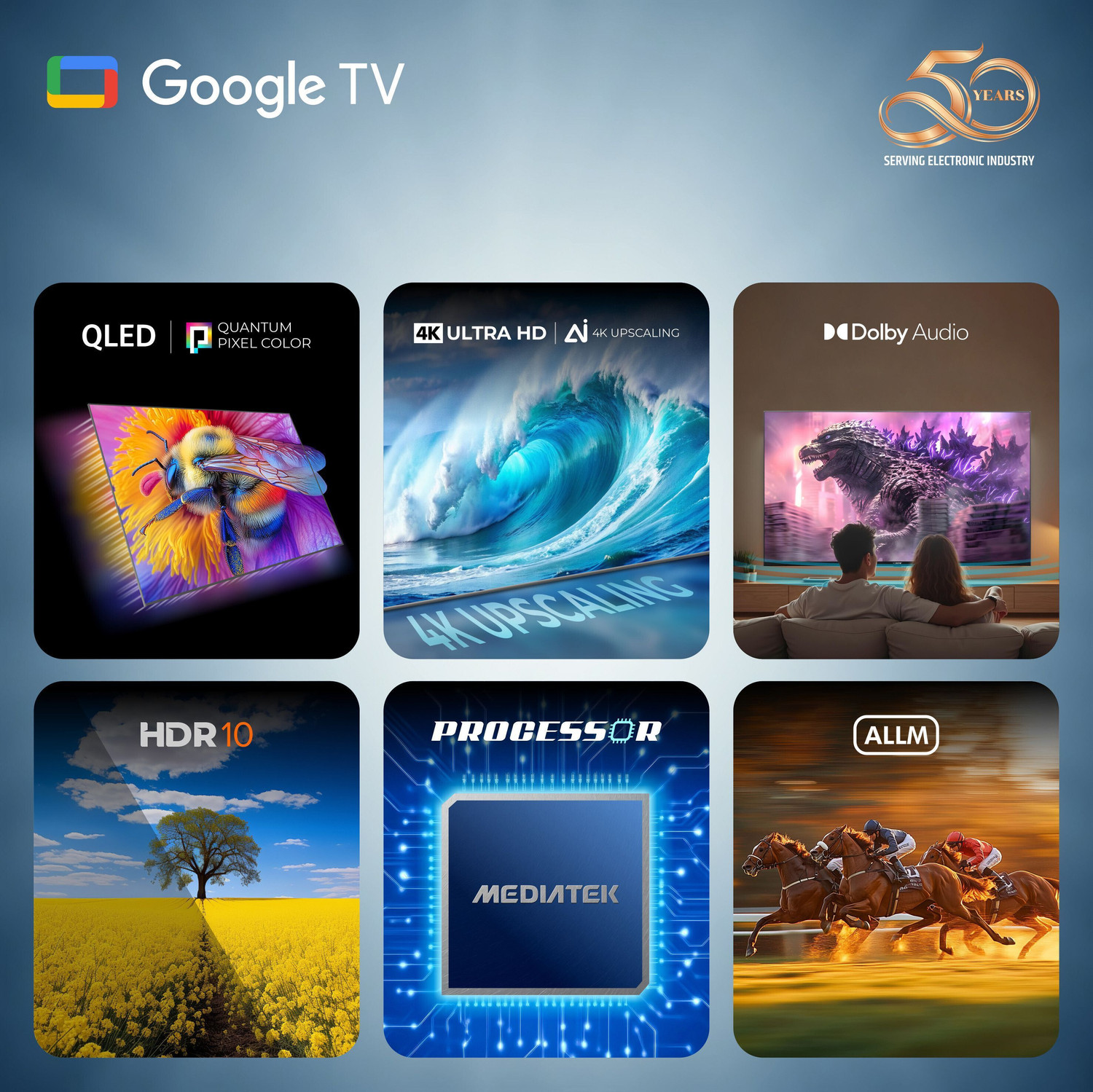Image of BESTON 140 cm (55 inch) QLED Ultra HD (4K) Smart Google TV