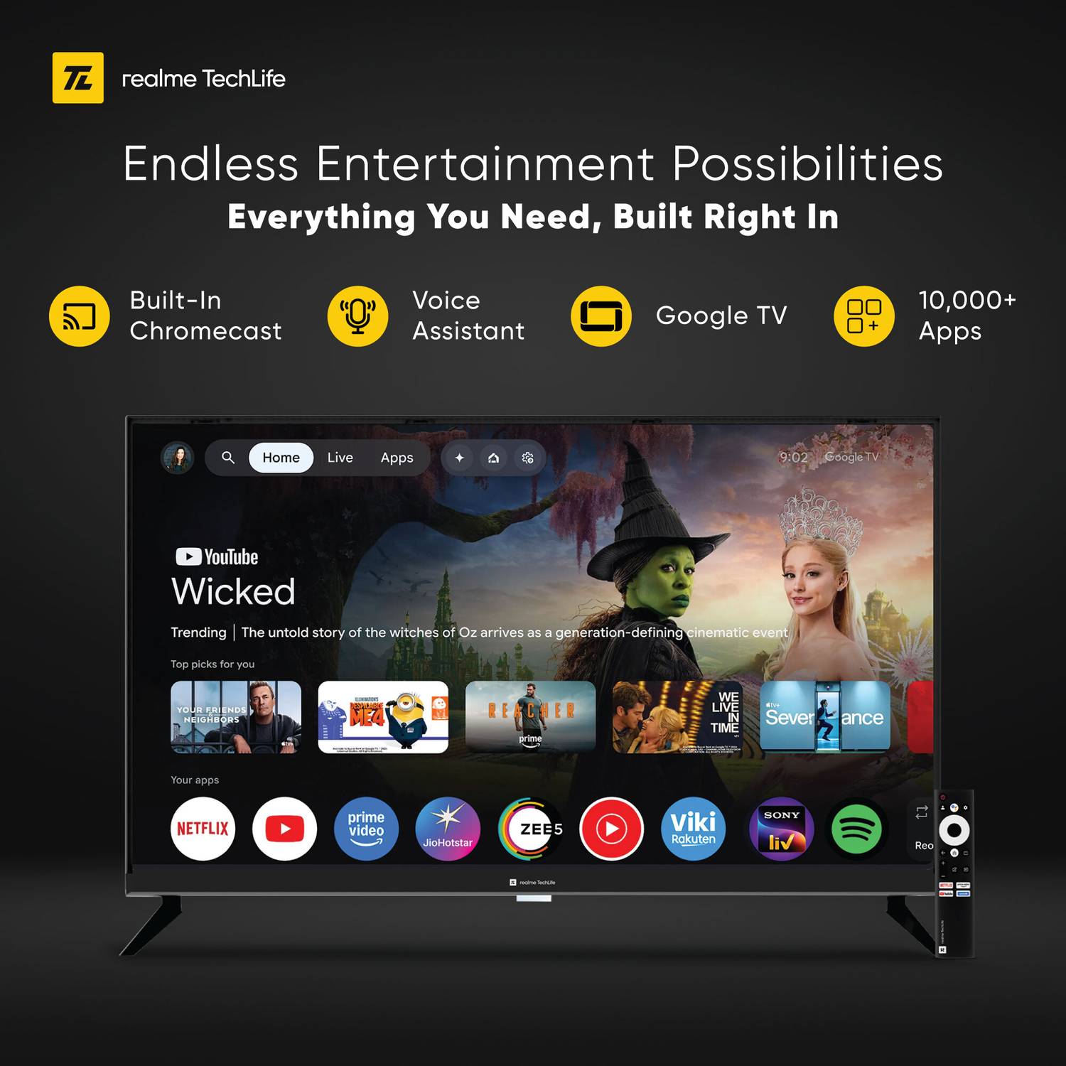 realme TechLife 32 inch QLED HD Ready Smart Google TV 2026 - Image 5