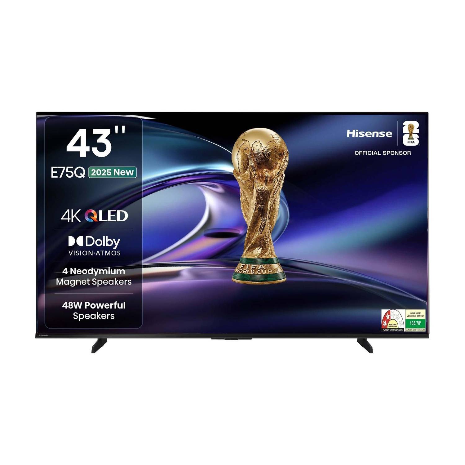 Hisense 43E75Q 43 inch QLED 4K Smart TV - Image 1