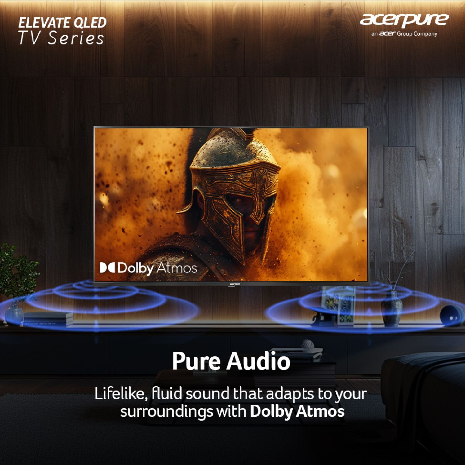 Image of acerpure by Acer Elevate Tv 139 cm (55 inch) QLED Ultra HD (4K) Smart Google TV with Bezel-Less | Google OS | VRR | ALLM | Dolby ATMOS