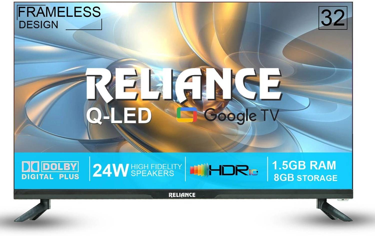 Reliance 80 cm (32 inch) QLED HD Ready Smart Google TV 2025 Editi
