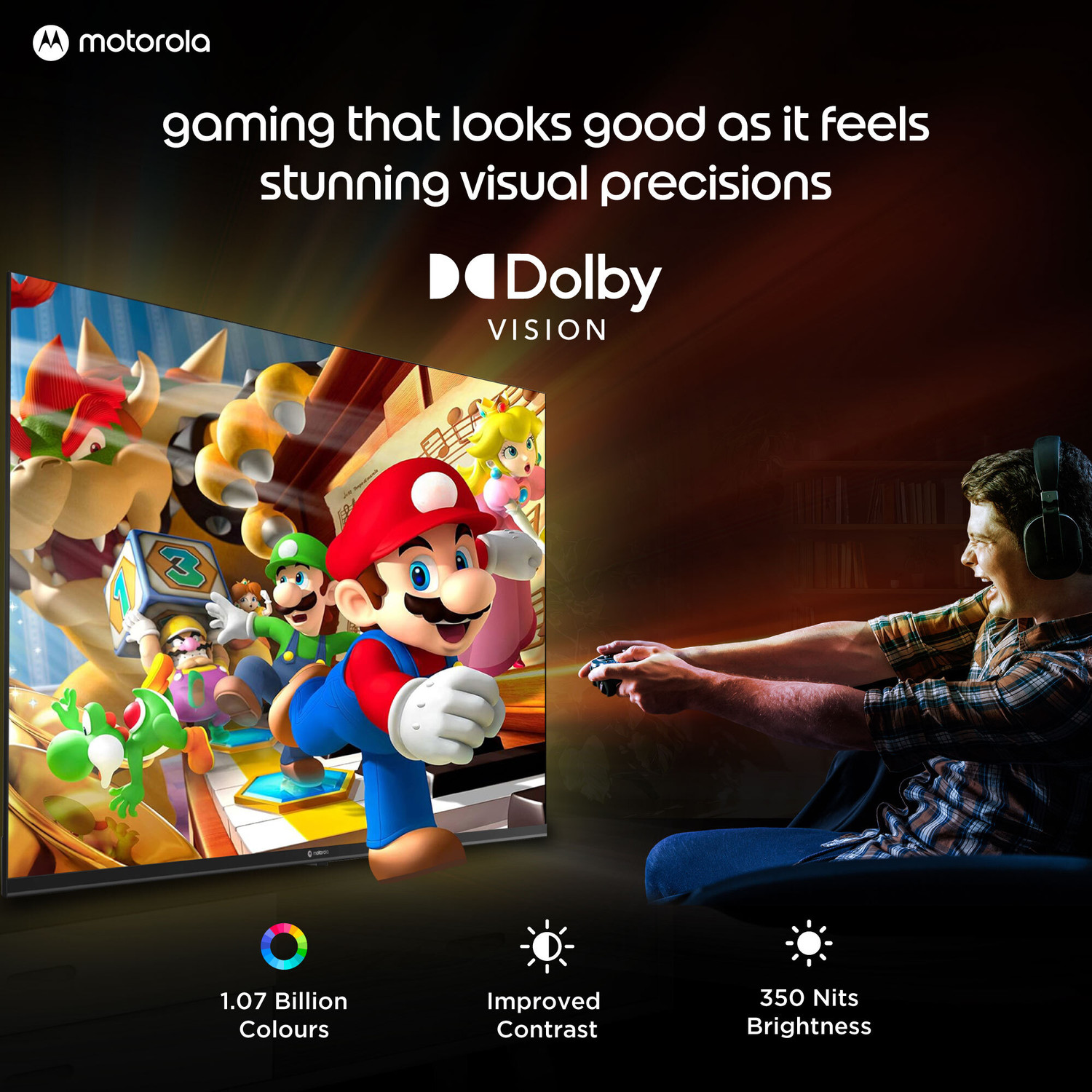 Image of MOTOROLA 140 cm (55 inch) QLED Ultra HD (4K) Smart Google TV
