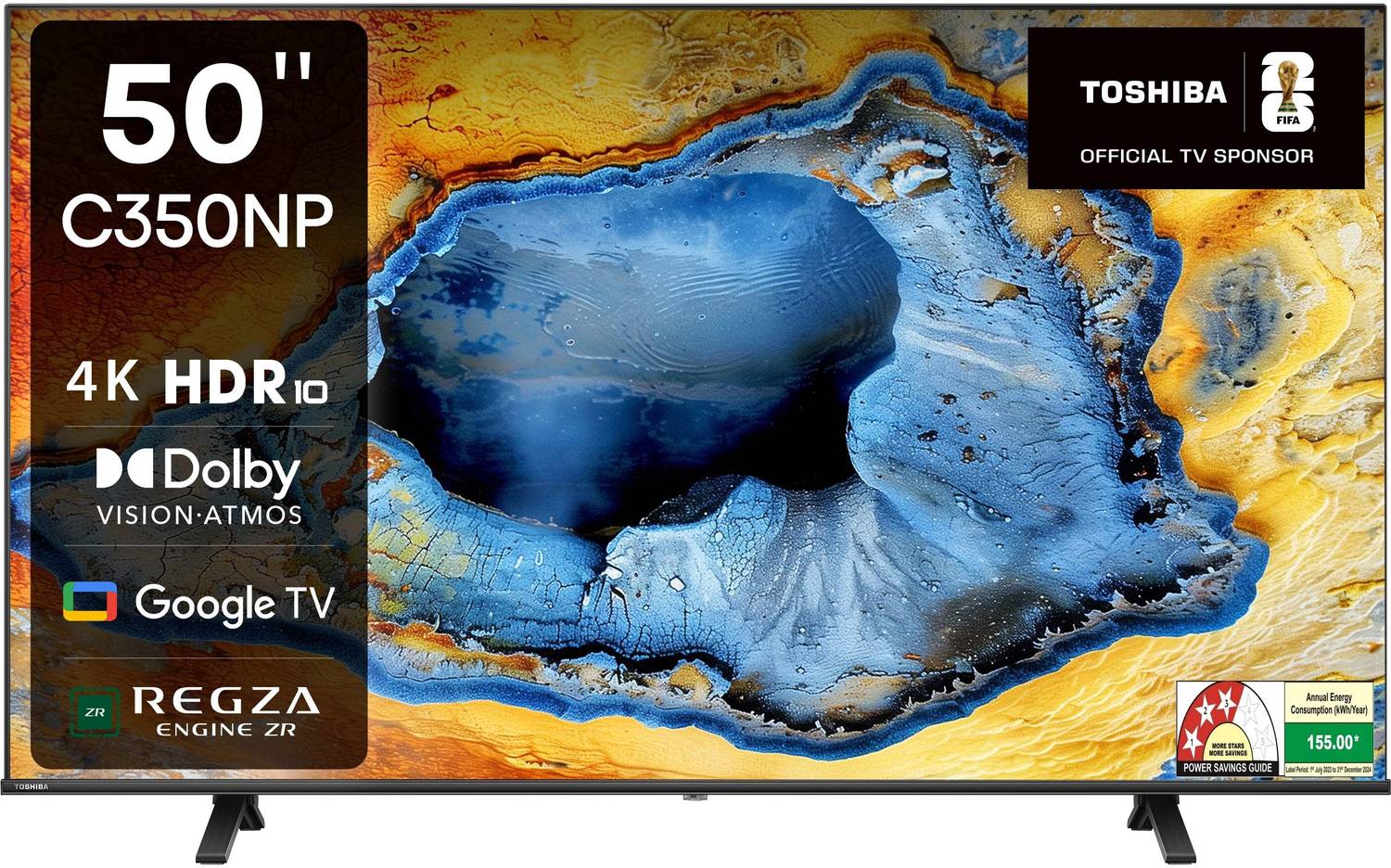 TOSHIBA C350NP 126 cm (50 inch) Ultra HD (4K) LED Smart Google TV with Dolby Vision Atmos and REGZA Engine ZR