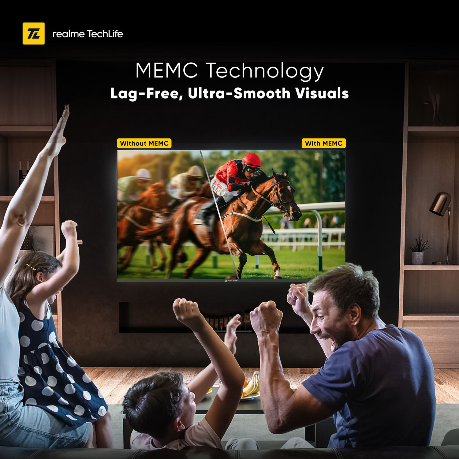 Image of realme TechLife 108 cm (43 inch) QLED Ultra HD (4K) Smart Google TV 2026 Edition with 5.0 OS, Dolby Audio, and 30 W downfiring speaker