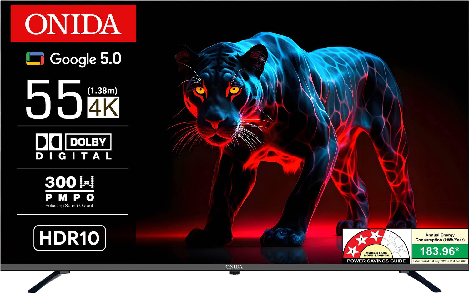 ONIDA 138 cm (55 inch) Ultra HD (4K) LED Smart Google TV 2025 Edi