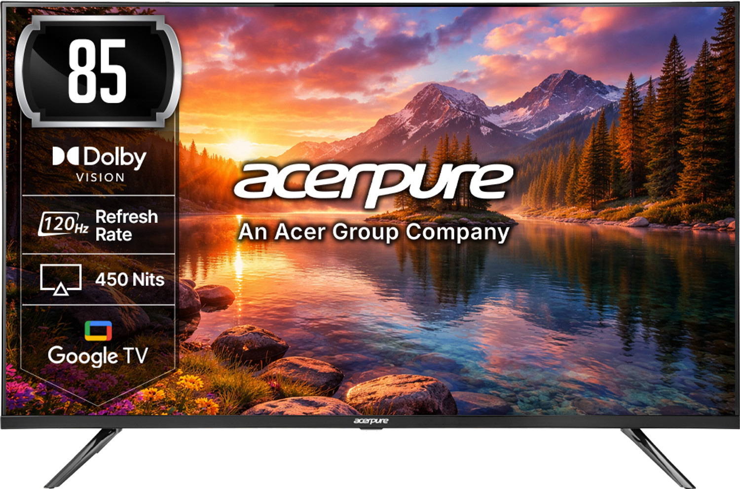 Image of acerpure NITRO 215 cm (85 inch) QLED Ultra HD (4K) Smart Google TV