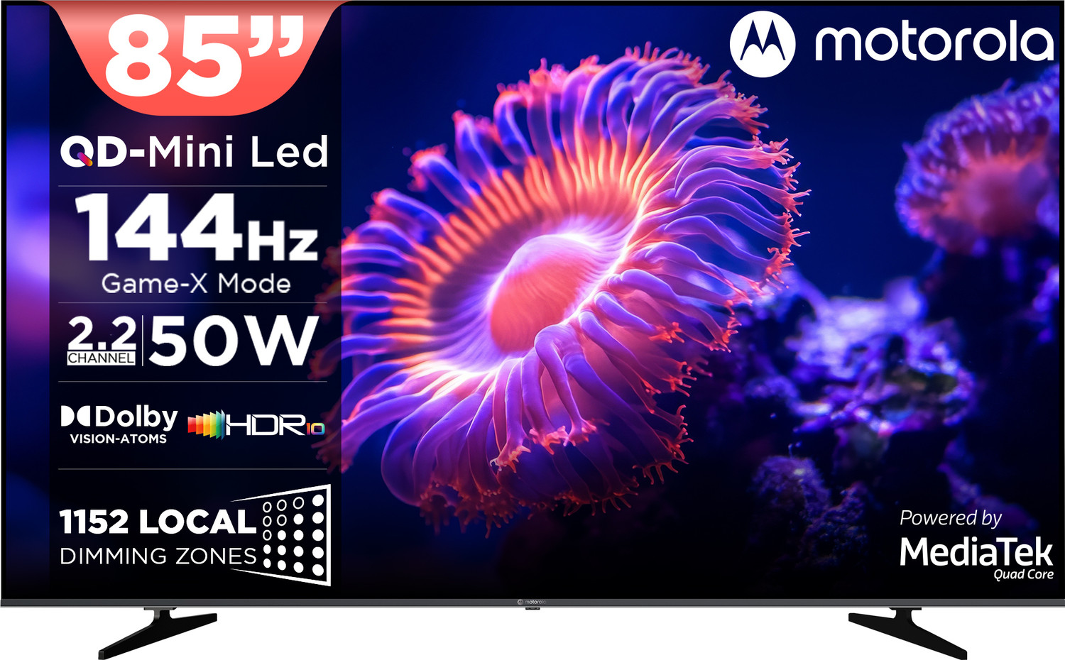 Image of MOTOROLA 216 cm (85 inch) Ultra HD (4K) Mini LED Smart Google TV 2026 Edition