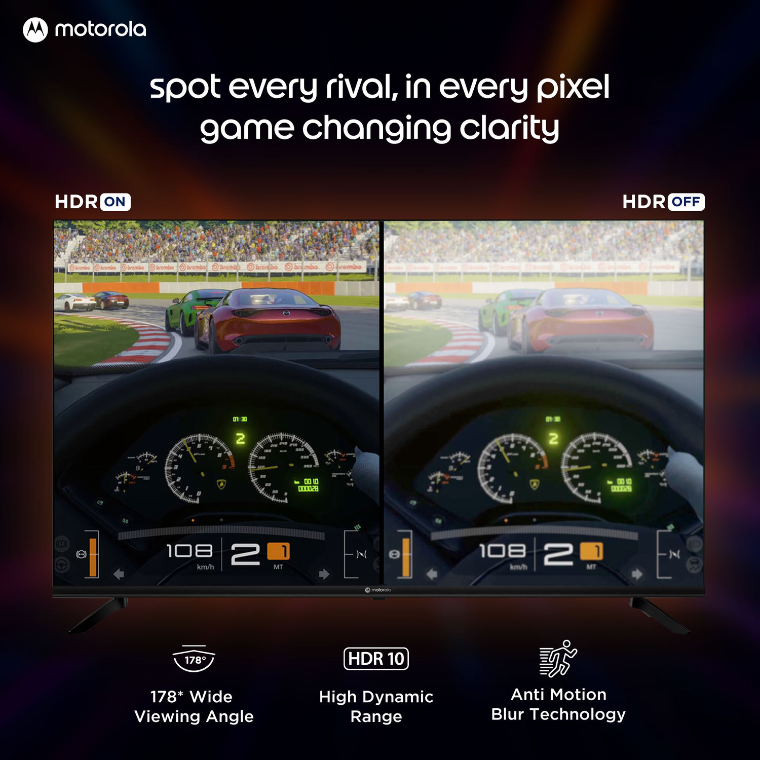 Image of MOTOROLA 140 cm (55 inch) QLED Ultra HD (4K) Smart Google TV