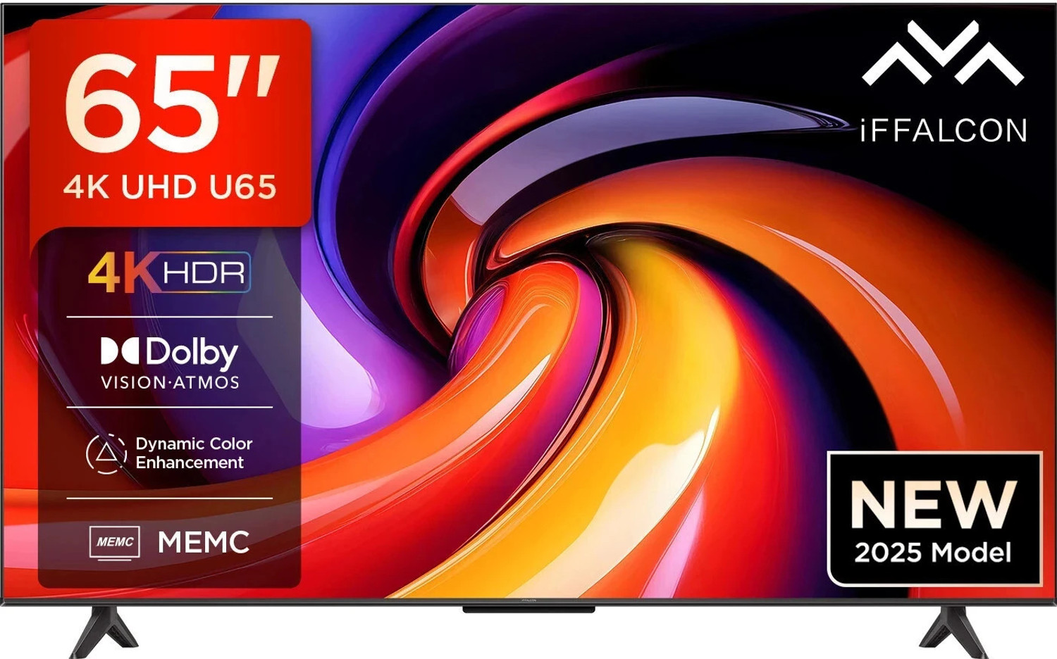 Image of iFFALCON U65 164 cm (65 inch) Ultra HD (4K) LED Smart Google TV with MEMC | Dolby Vision-Atmos | HVA Panel & Metallic Bezel-Less