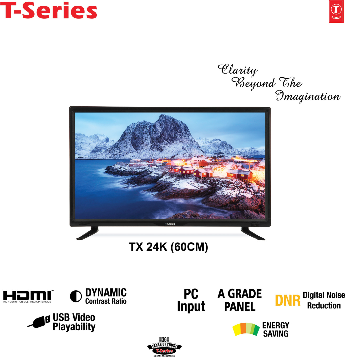 Image of T-Series 60 cm (24 inch) HD Ready LED TV