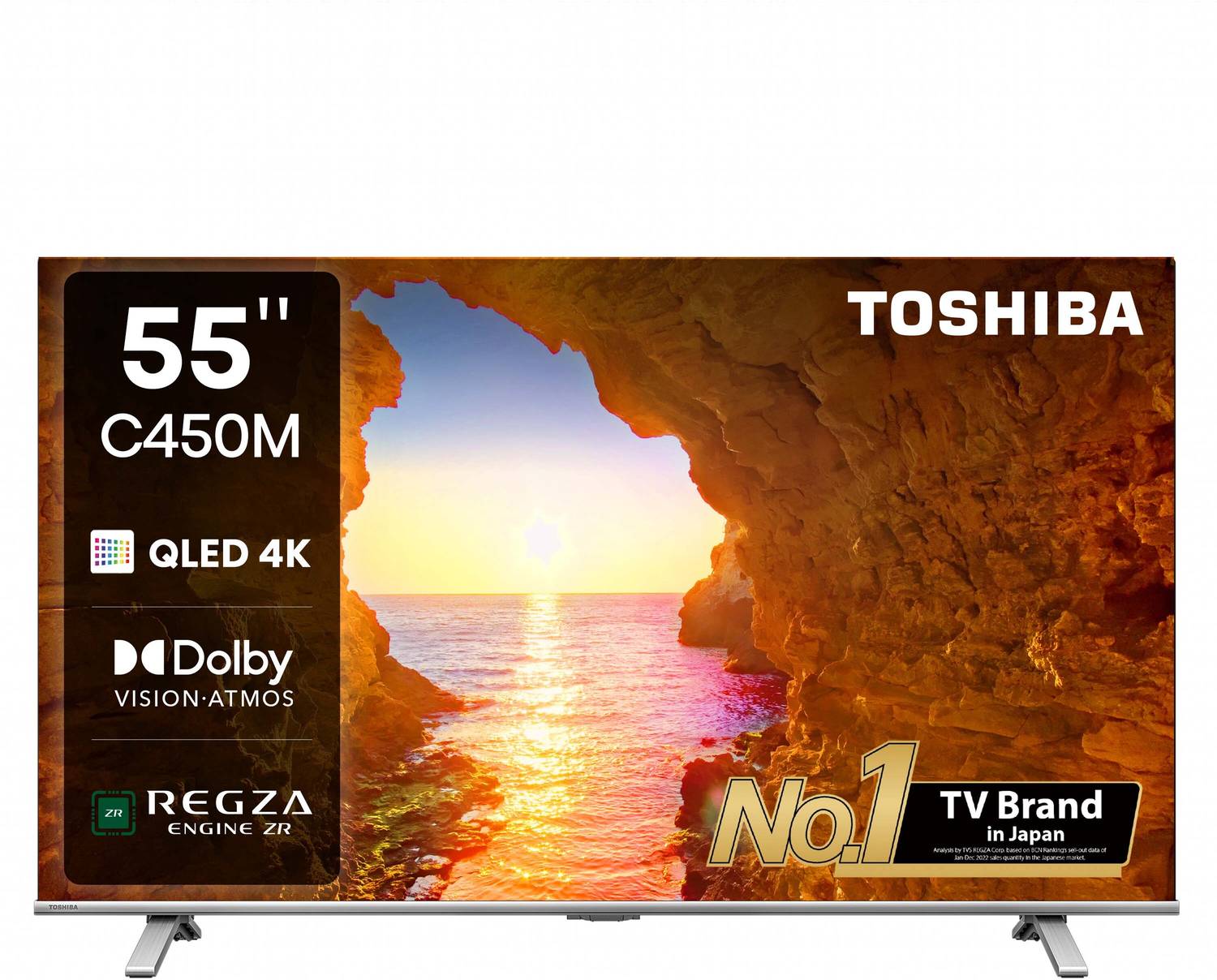 TOSHIBA 139 cm (55 inch) QLED Ultra HD (4K) Smart VIDAA TV with a