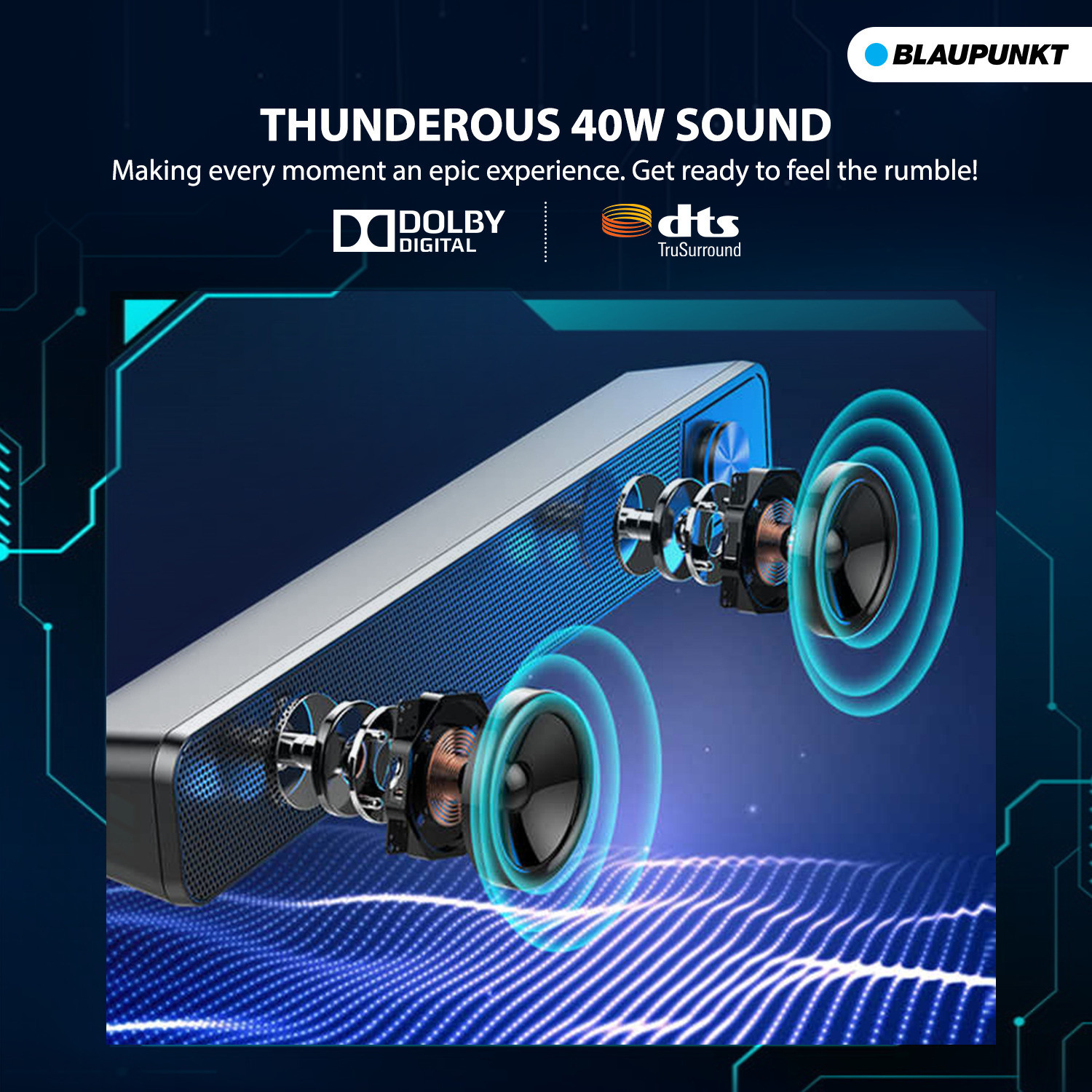 Image of Blaupunkt CyberSound G2 Series 80 cm (32 inch) HD Ready LED Smart Android TV with Dolby Digital Plus & 40 W Sound Output