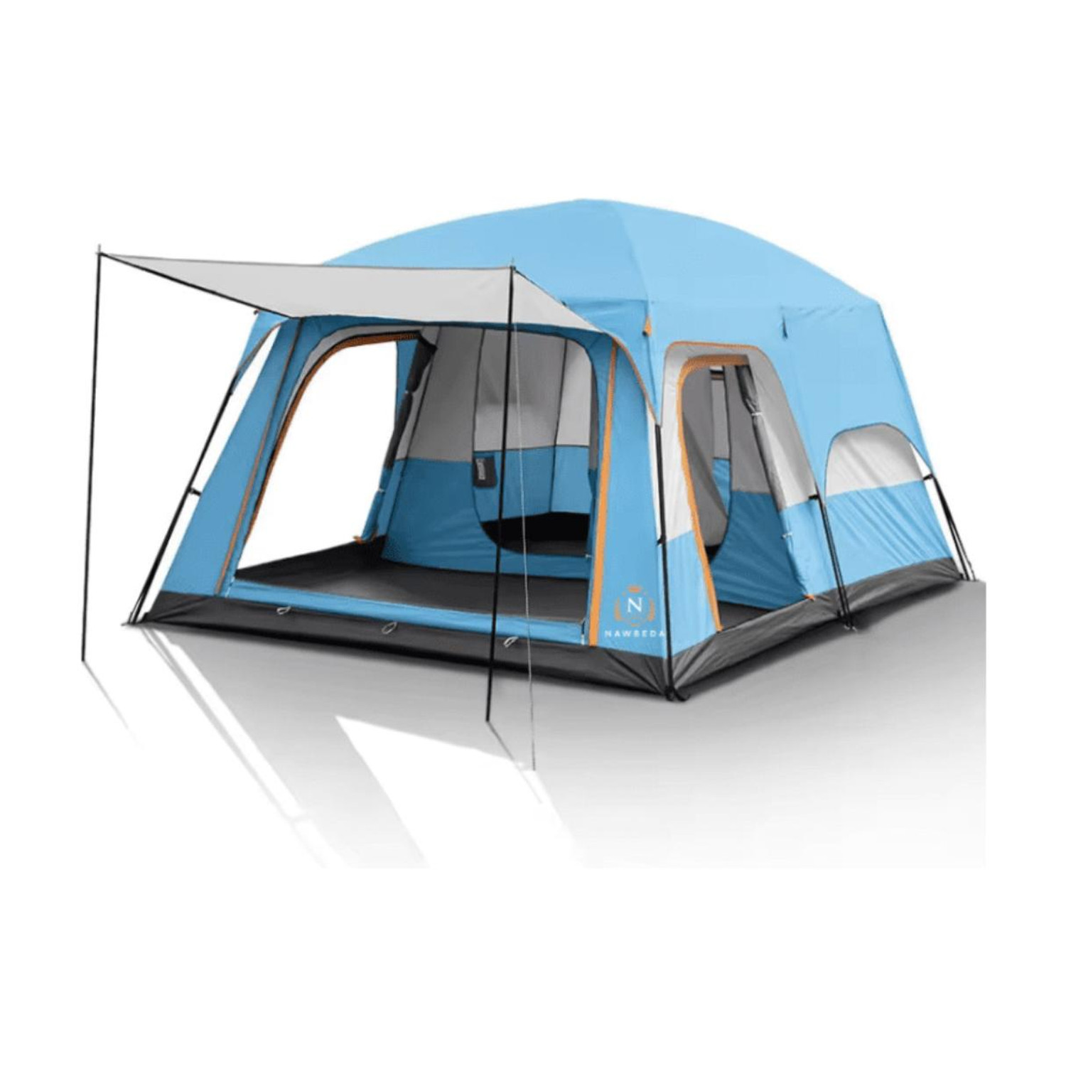 Image of Nawbeda Amazing Best Quality Outdoor Family Tent 5-6 Person Comfortable Dome Tent - For Camping and hiking, Trekking, Outdoor, Garden, Camp, Big Size Tent, 150D Oxford Fabric