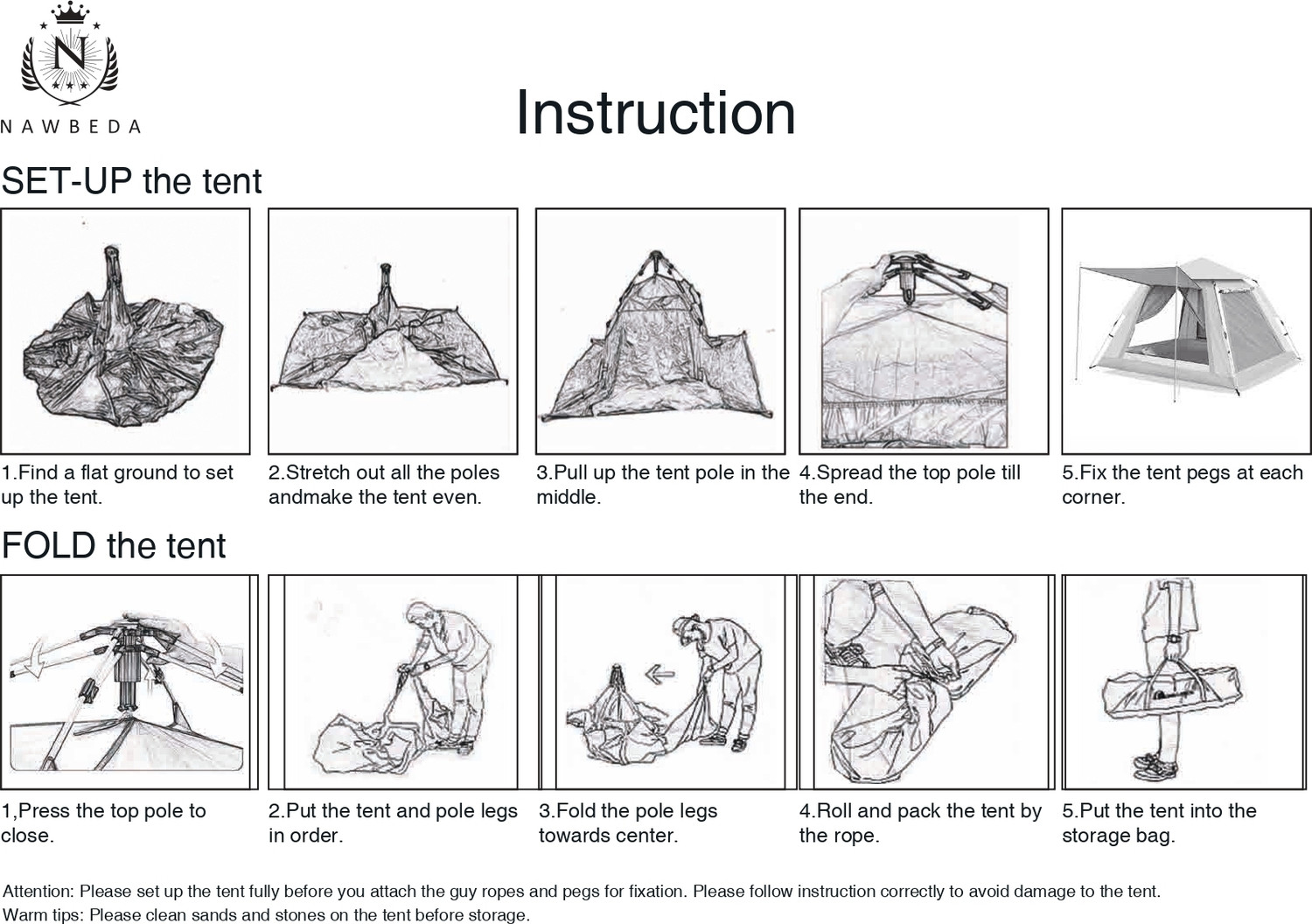 Image of Nawbeda Big-bird Tent - For Summer, Winter