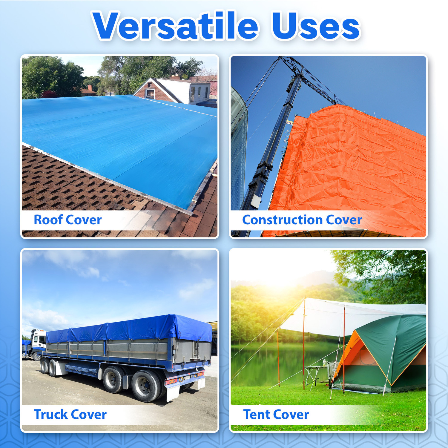 Image of Tandhan Ecopaulin Cross Laminated Multilayer Eco-friendly 24 X 18 FT Tarpaulin Tirpal Tent - For Multipurpose Heavy Duty Waterproof Poly Tadpatri 150 Gsm Plastic Cover Tharpai