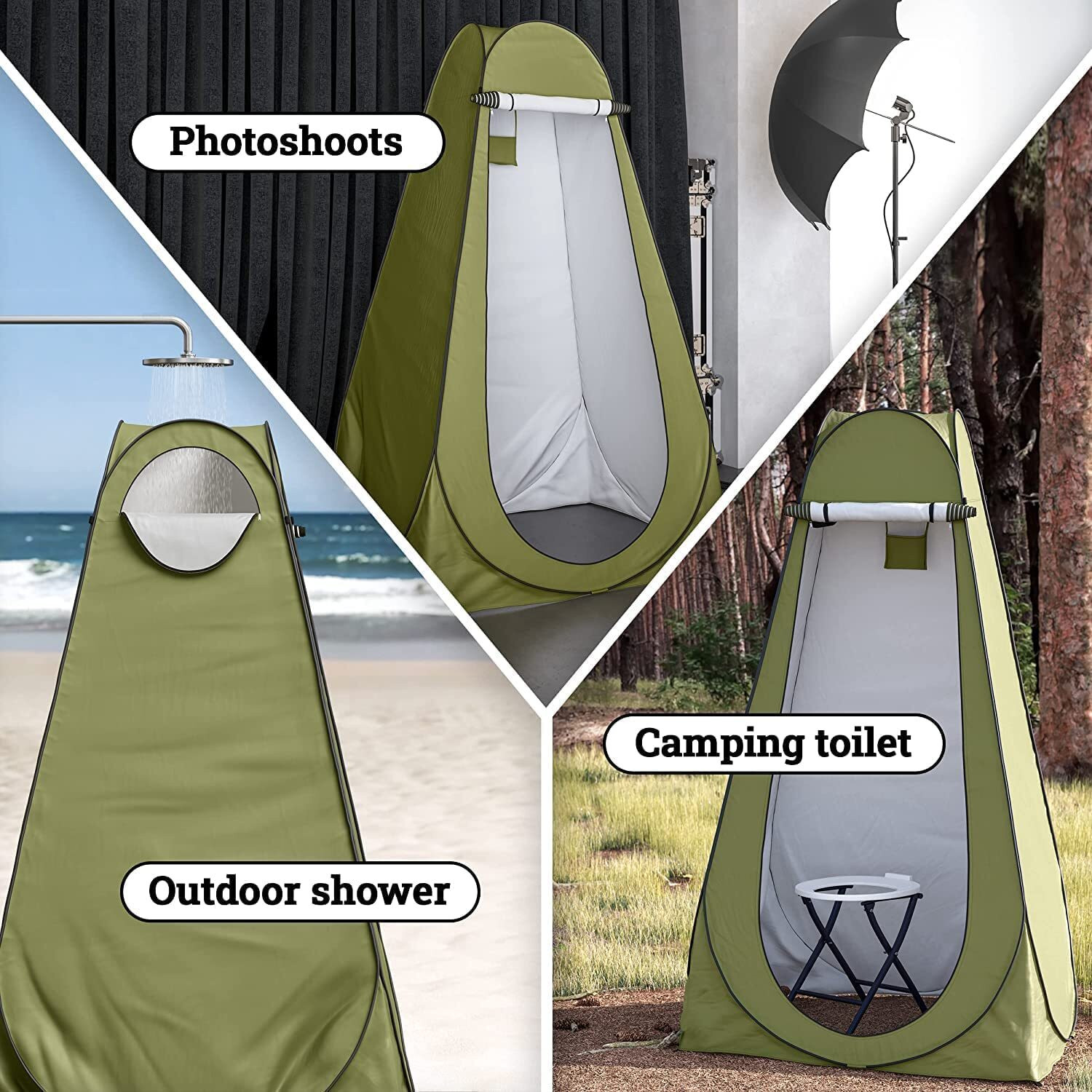 Image of Dykidrah Camping and Outdoor Tent for Cloth Changing Shower Picnic Portable Toilet Tent Tent - For CAMPING, OUTDOOR