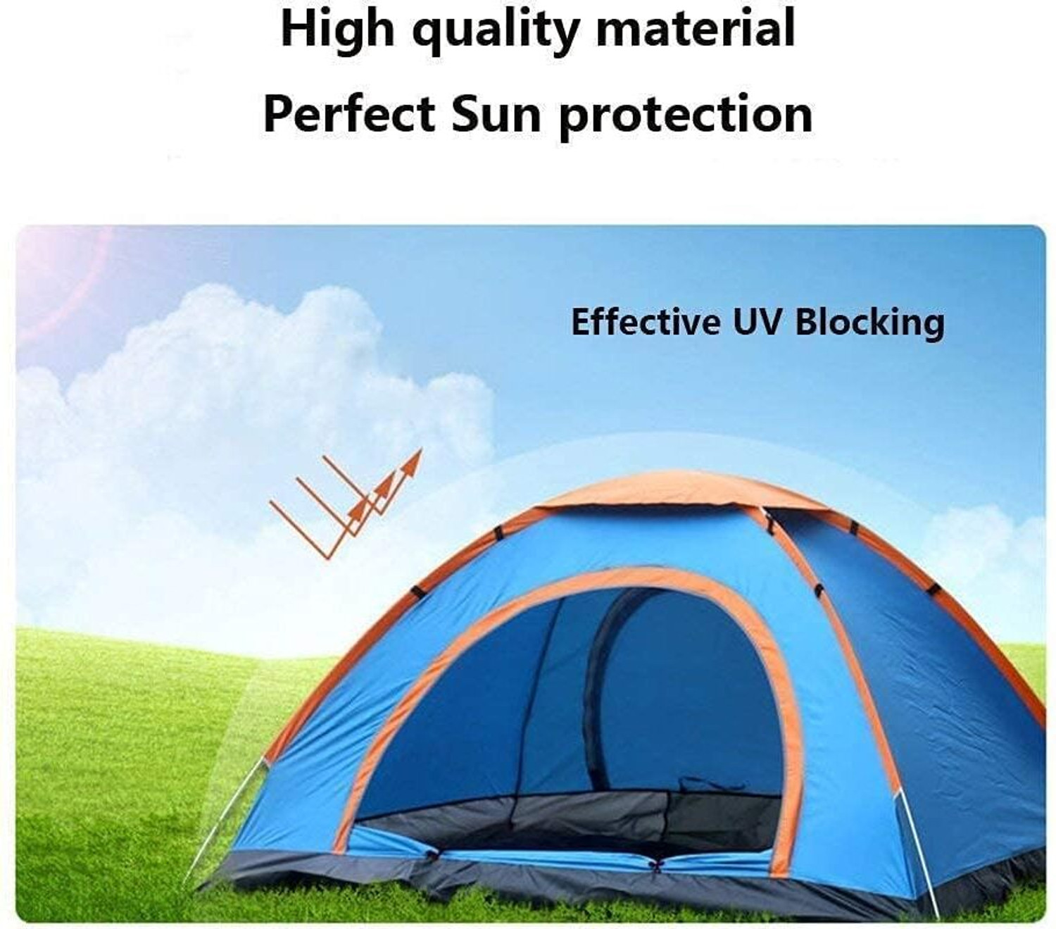 Image of SIMESTICH 2 Person Camping Tent, 5-10 Minute Setup, Superior Air Ventilation Tent - For All Age Group