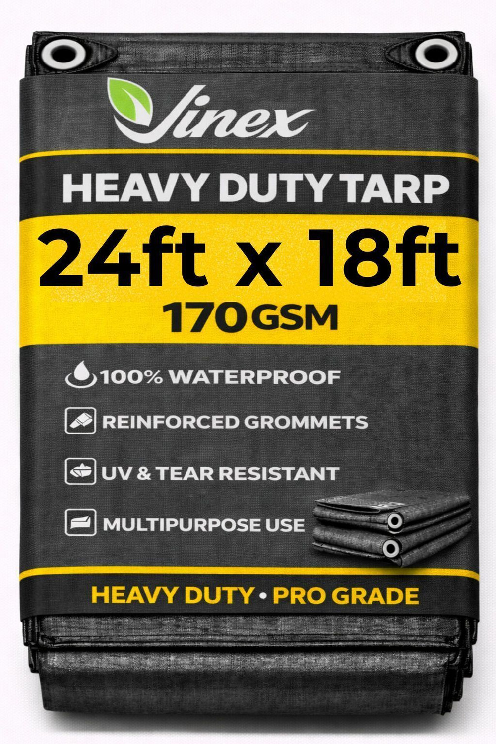 Image of Vinex 24ft X 18ft, 170GSM | Heavy Duty Water Proof Tarpaulin Sheet | Tirpal, Tadpatri Tent - For Transportation Covers
