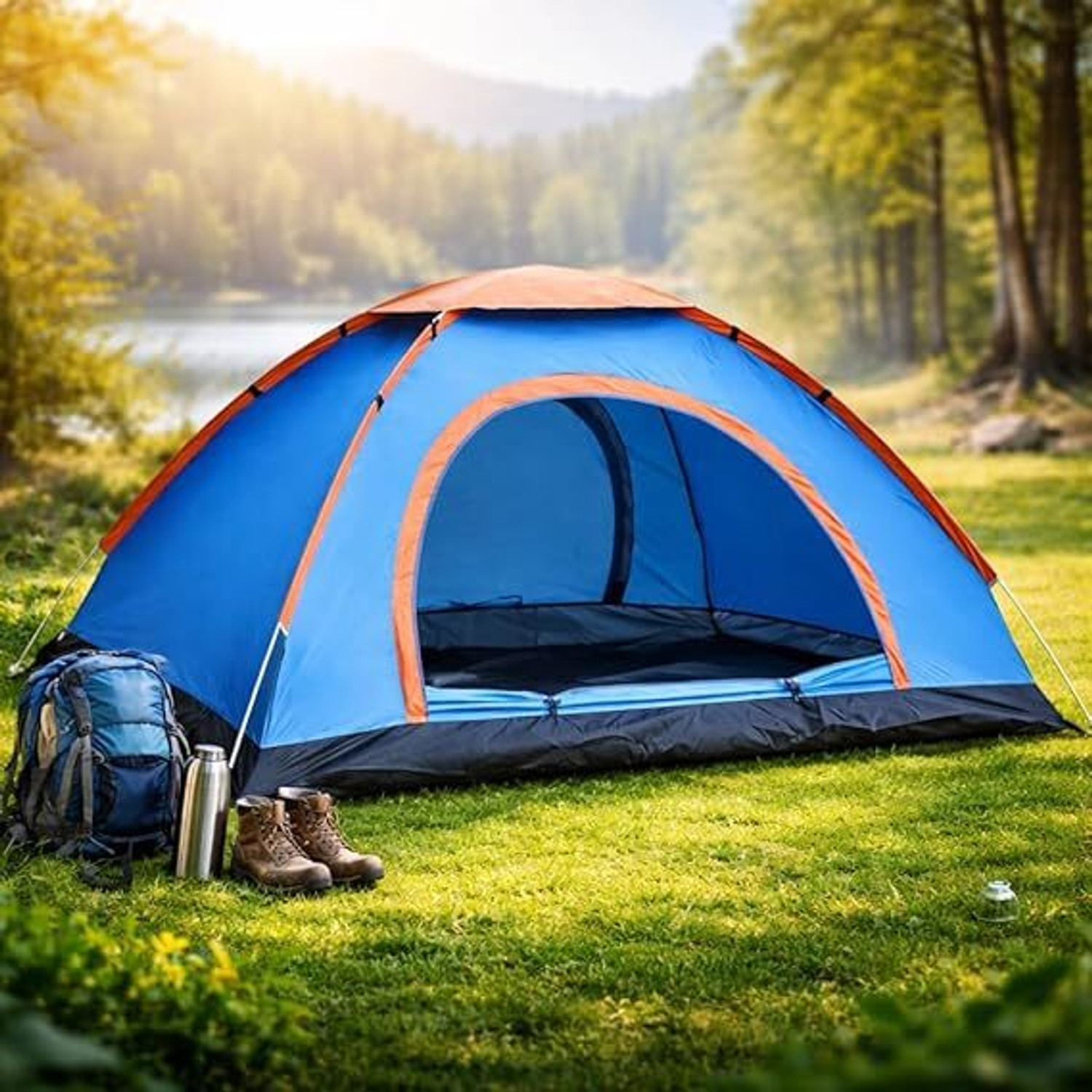 Image of NAPTUNE 2 Person Tent for Camping, Hiking, Trekking & Picnic Tent - For Backpacking, Hiking, Beach for Indoor, Outdoors