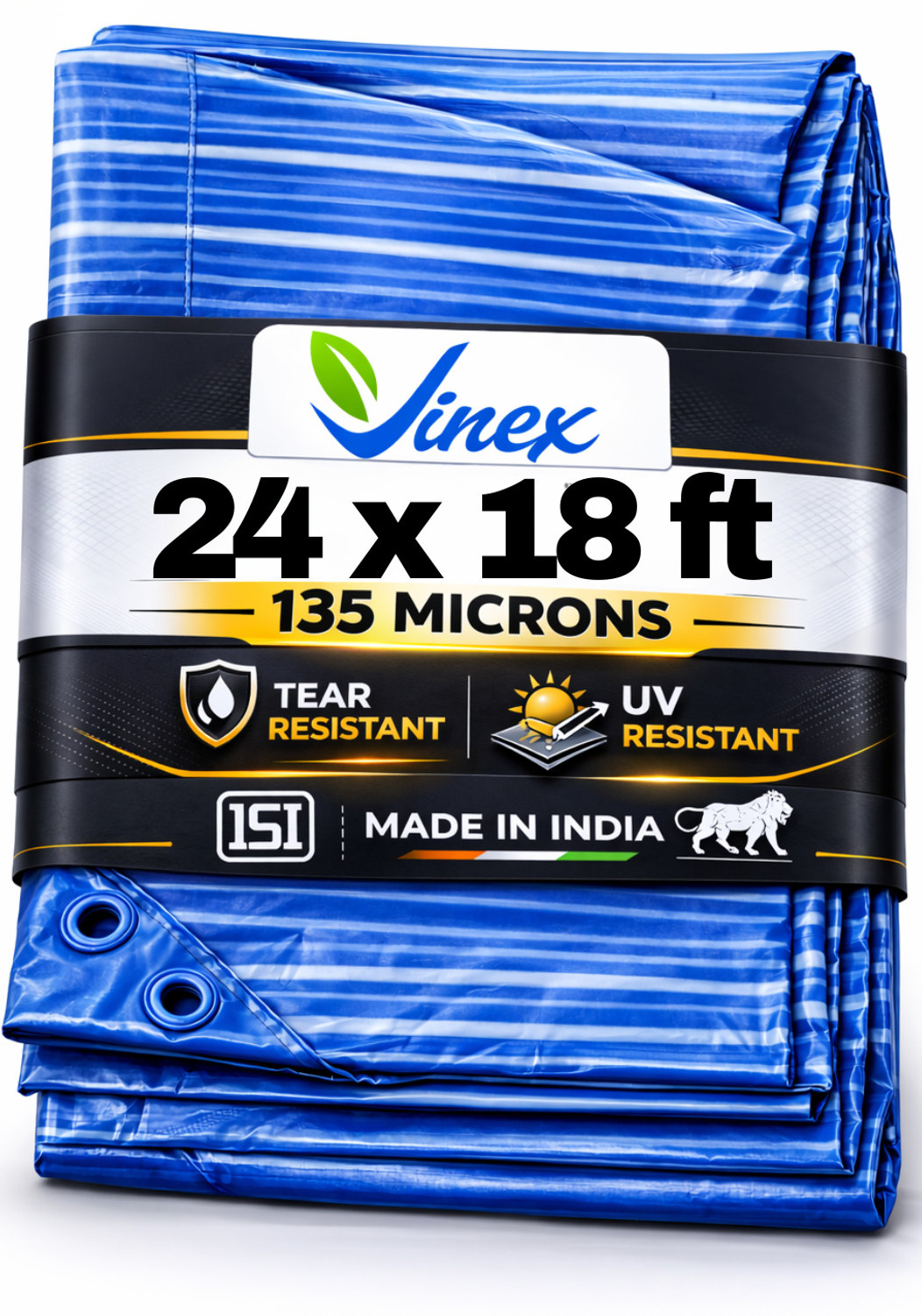 Image of Vinex 24ft X 18ft, 135 Microns | WaterProof Tadpati | Tarpaulin sheet Tent - For Camping