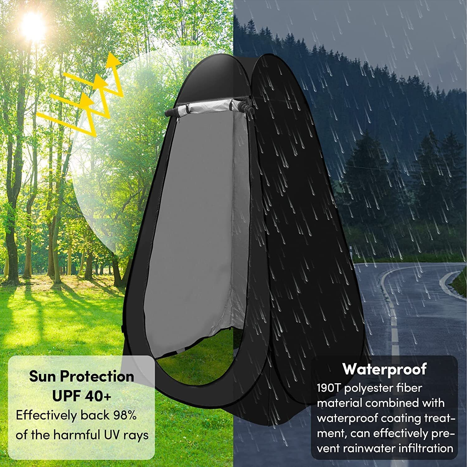 Image of Dykidrah Camping and Outdoor Tent for Cloth Changing Shower Picnic Portable Toilet Tent Tent - For CAMPING, OUTDOOR