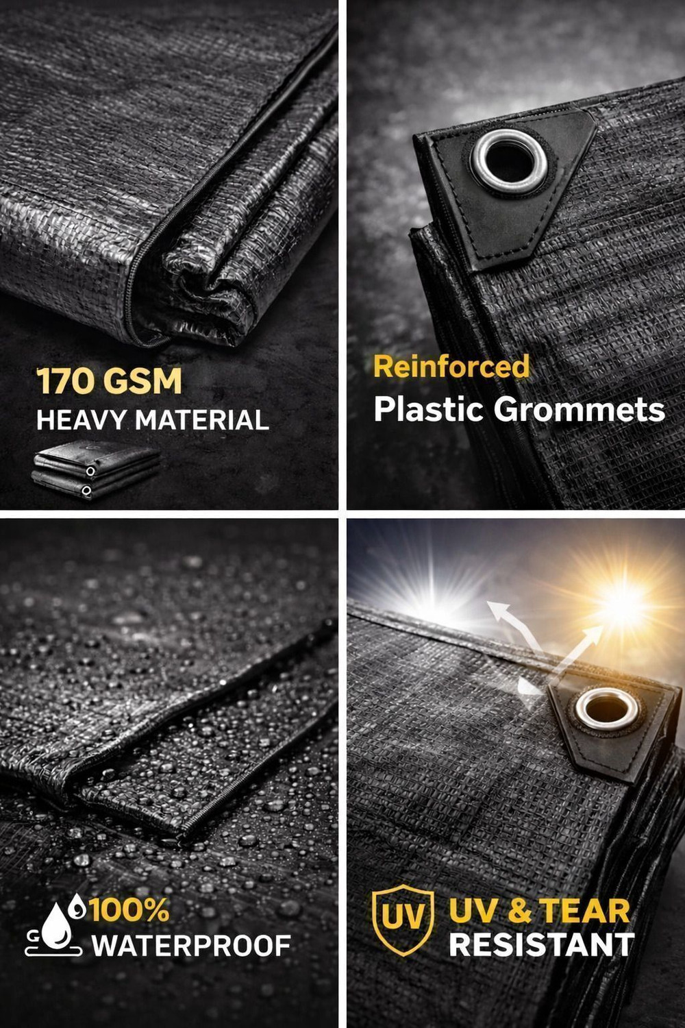 Image of Vinex 24ft X 18ft, 170GSM | Heavy Duty Water Proof Tarpaulin Sheet | Tirpal, Tadpatri Tent - For Transportation Covers