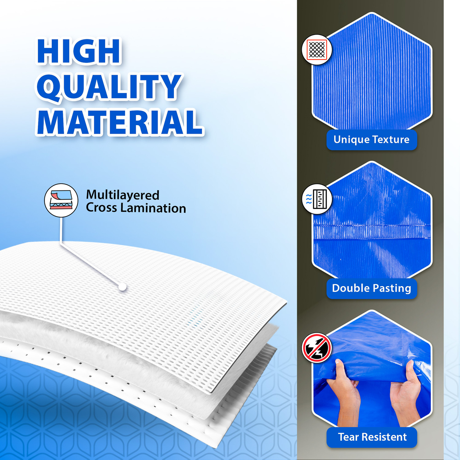 Image of Tandhan Ecopaulin Cross Laminated Multilayer Eco-friendly 24 X 18 FT Tarpaulin Tirpal Tent - For Multipurpose Heavy Duty Waterproof Poly Tadpatri 150 Gsm Plastic Cover Tharpai