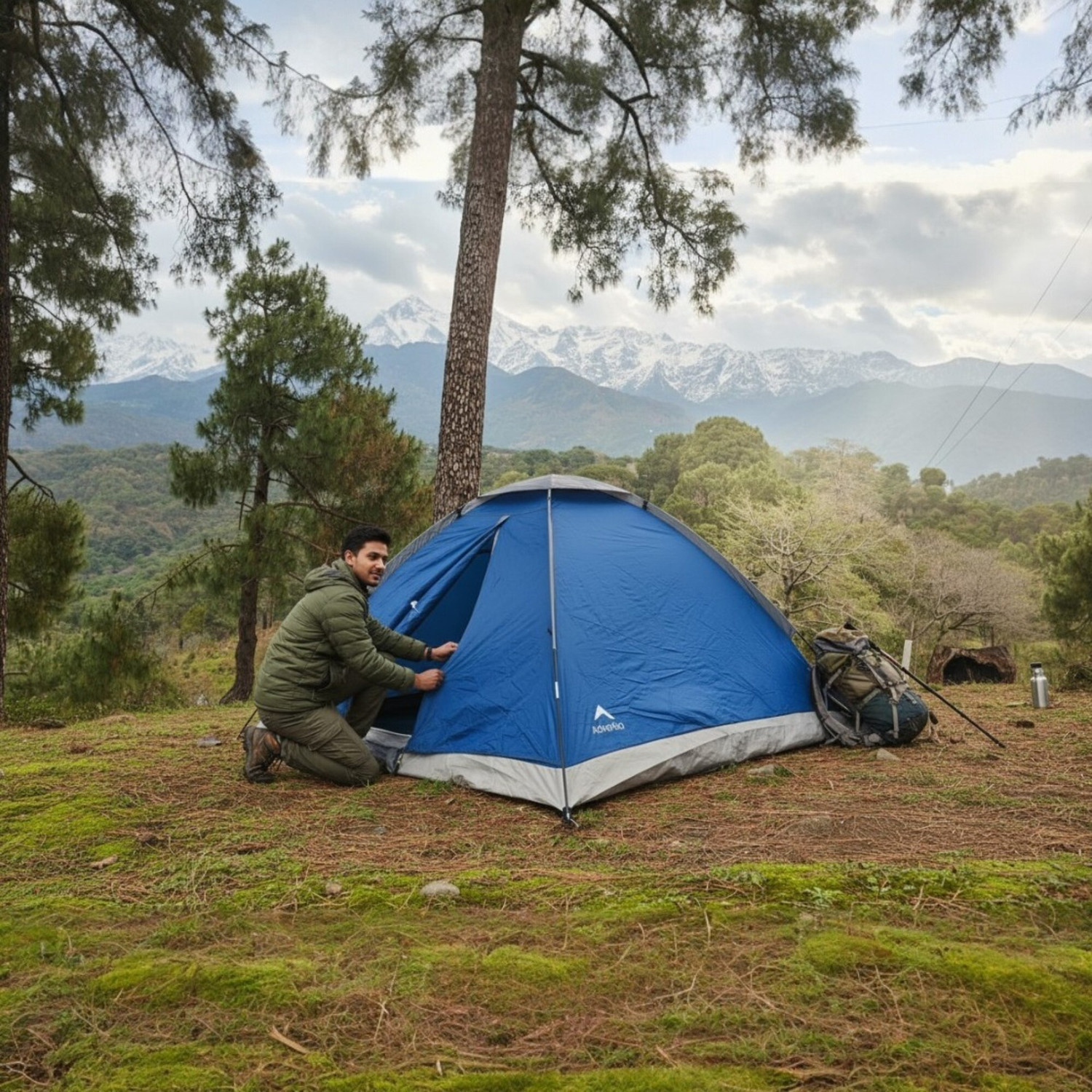 Image of Adventra 3 Person Camping Tent - ET1103 (Navy Blue) Tent - For 3P