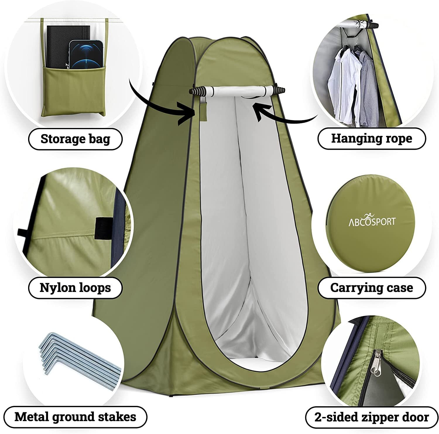 Image of GRILAX Tent for Camping and Hiking Tent - For Toilet Tent- For Camping and Outdoor Tent - For Camping and Outdoor